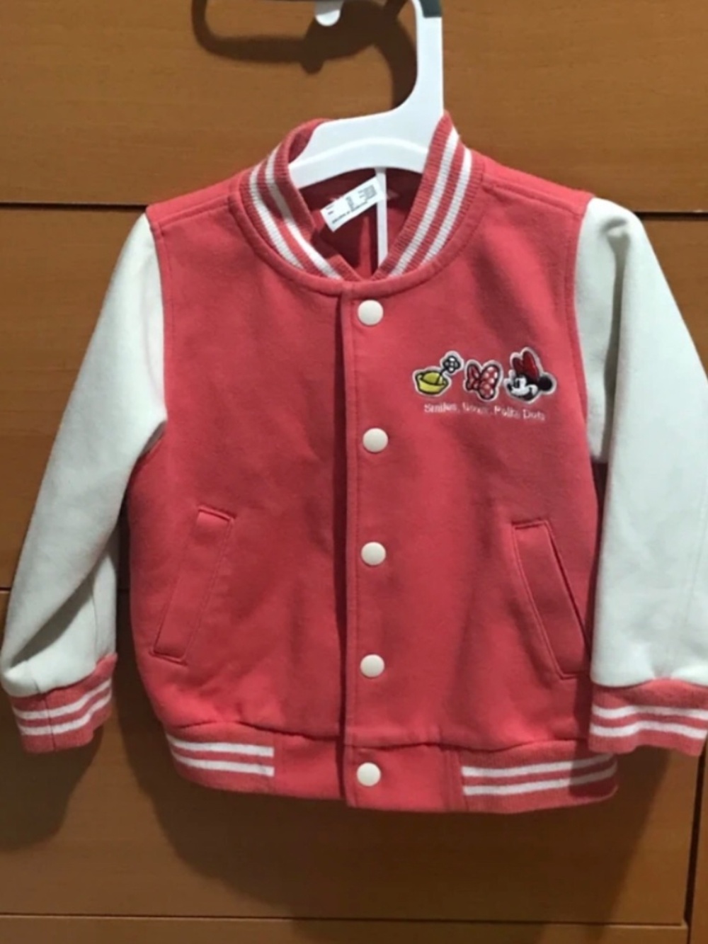 Disney Uniqlo 18-24m Minnie varsity jacket